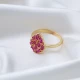 Turkish Drop Ruby Baguette 925 Sterling Silver Ring