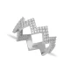 Handcrafted Zigzag CZ 925 Sterling Silver Ring Handcrafted Zigzag CZ 925 Sterling Silver Ring