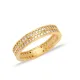 Double Row Design Zircon Stone Woman Ring 925 Sterling Silver Jewelry