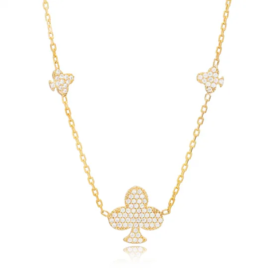 Queen Of Spades Shiny CZ Shaker Woman Silver Necklace Queen Of Spades Shiny CZ Shaker Woman Silver Necklace