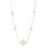 Queen Of Spades Shiny CZ Shaker Woman Silver Necklace