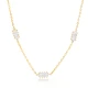 Rectangle Baguette Shaker Woman 925 Silver Necklace - Sade 925 Silver Jewelry