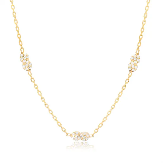 Infinity Clear CZ Shaker Woman Sterling Silver Necklace - Sade 925 Silver Jewelry