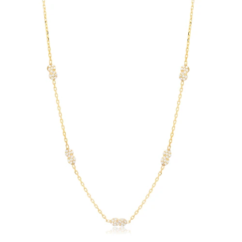 Infinity Clear CZ Shaker Woman Sterling Silver Necklace