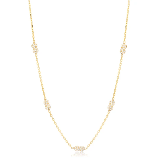 Infinity Clear CZ Shaker Woman Sterling Silver Necklace - Sade 925 Silver Jewelry
