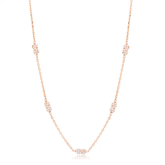 Infinity Clear CZ Shaker Woman Sterling Silver Necklace - Sade 925 Silver Jewelry