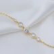 Quintuple CZ 925 Sterling Silver Bracelet | 925 Sterling Silver Wholesale | Sade Silver Quintuple CZ 925 Sterling Silver Bracelet - Sade 925 Silver Jewelry