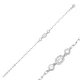 Square Geometric CZ Baguette Sterling Silver Bracelet | 925 Sterling Silver Wholesale | Sade Silver Square Geometric CZ Baguette Sterling Silver Bracelet - Sade 925 Silver Jewelry