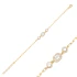 Square Geometric CZ Baguette Sterling Silver Bracelet