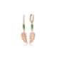 Emerald Leaf Dangle 925 Sterling Silver Earrings Emerald Leaf Dangle 925 Sterling Silver Earrings