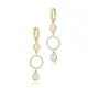 Round Design Charm Zircon Long Earrings Round Design Charm Zircon Long Earrings