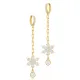 Flower Design Clear Zircon Long Earrings Flower Design Clear Zircon Long Earrings