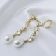 Turkish Pearl Long 925 Sterling Silver Earrings