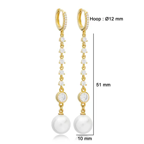 Pearl Of Majorca Long 925 Sterling Silver Earrings Pearl Of Majorca Long 925 Sterling Silver Earrings