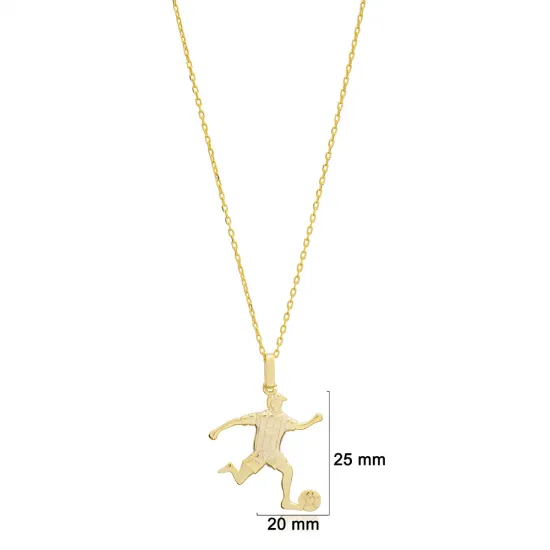 Trendy Football Player Charm Necklace Turkish Handmade Wholesale 925 Sterling Silver Jewelry Trendy Football Player Charm Necklace Turkish Handmade Wholesale 925 Sterling Silver Jewelry