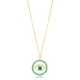 Turquoise Round Shape Evil Eye Bead 925 Silver Necklace Turquoise Round Shape Evil Eye Bead 925 Silver Necklace