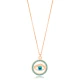 Turquoise Round Shape Evil Eye Bead 925 Silver Necklace Turquoise Round Shape Evil Eye Bead 925 Silver Necklace