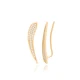 Clear Long Leaf CZ 925 Sterling Silver Ear Cuff Clear Long Leaf CZ 925 Sterling Silver Ear Cuff