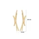 Clear Crossed Bar CZ 925 Sterling Silver Ear Cuff