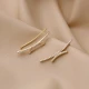 Clear Crossed Bar CZ 925 Sterling Silver Ear Cuff