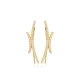Clear Crossed Bar CZ 925 Sterling Silver Ear Cuff