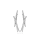Clear Crossed Bar CZ 925 Sterling Silver Ear Cuff