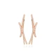 Clear Crossed Bar CZ 925 Sterling Silver Ear Cuff