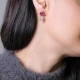 Ruby CZ Baguette Cluster 925 Sterling Silver Earrings - Sade 925 Silver Jewelry