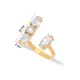 Shiny Multi Zircon Stone Dainty Cluster Adjustable Ring Handmade 925 Sterling Silver Jewelry