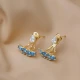 Aquamarine Pear Shape 925 Sterling Silver Earrings