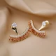 Citrine CZ Marquise Shape 925 Sterling Silver Earrings