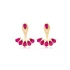Ruby Pear Shape 925 Sterling Silver Earrings