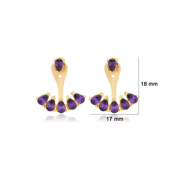 Amethyst Pear Shape 925 Sterling Silver Earrings Amethyst Pear Shape 925 Sterling Silver Earrings