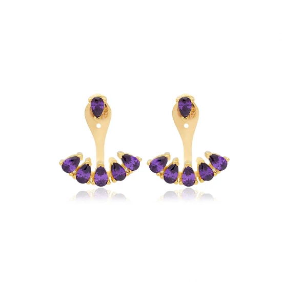 Amethyst Pear Shape 925 Sterling Silver Earrings Amethyst Pear Shape 925 Sterling Silver Earrings