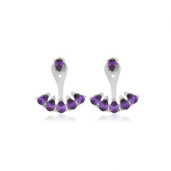 Amethyst Pear Shape 925 Sterling Silver Earrings Amethyst Pear Shape 925 Sterling Silver Earrings