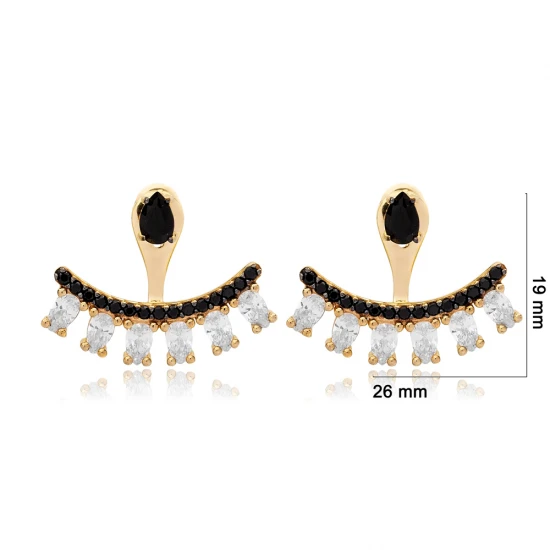 Black CZ Pear Shape 925 Sterling Silver Earrings Black CZ Pear Shape 925 Sterling Silver Earrings