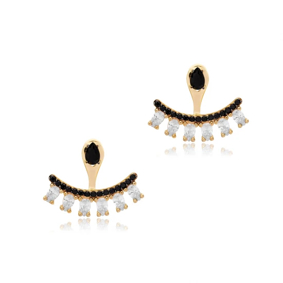 Black CZ Pear Shape 925 Sterling Silver Earrings Black CZ Pear Shape 925 Sterling Silver Earrings
