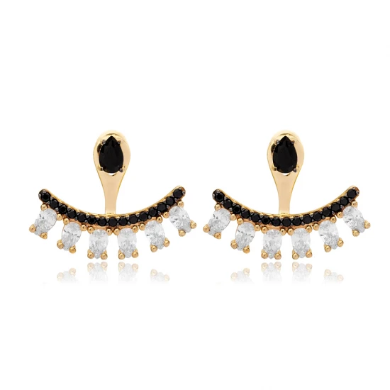 Black CZ Pear Shape 925 Sterling Silver Earrings Black CZ Pear Shape 925 Sterling Silver Earrings