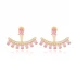 Pink CZ Pear Shape 925 Sterling Silver Earrings