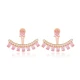 Pink CZ Pear Shape 925 Sterling Silver Earrings