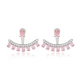 Pink CZ Pear Shape 925 Sterling Silver Earrings