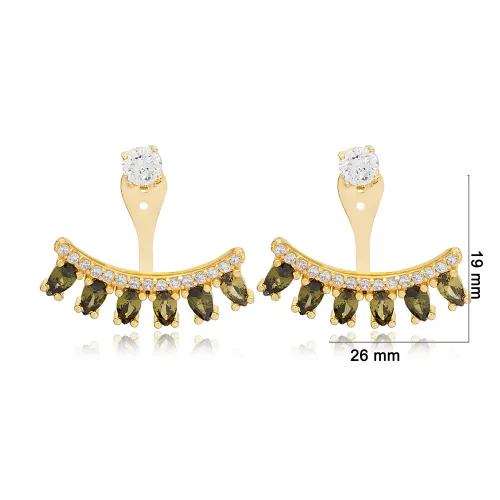 Peridot CZ Pear Shape 925 Sterling Silver Earrings Peridot CZ Pear Shape 925 Sterling Silver Earrings