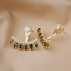 Peridot CZ Pear Shape 925 Sterling Silver Earrings