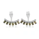 Peridot CZ Pear Shape 925 Sterling Silver Earrings