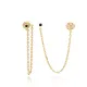 925 Sterling Silver Black CZ Chain Long Earrings 925 Sterling Silver Black CZ Chain Long Earrings