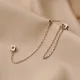 925 Sterling Silver Black CZ Chain Long Earrings 925 Sterling Silver Black CZ Chain Long Earrings