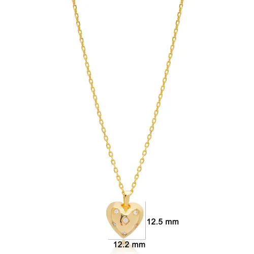 Turkish Cute Heart 925 Sterling Silver Necklace