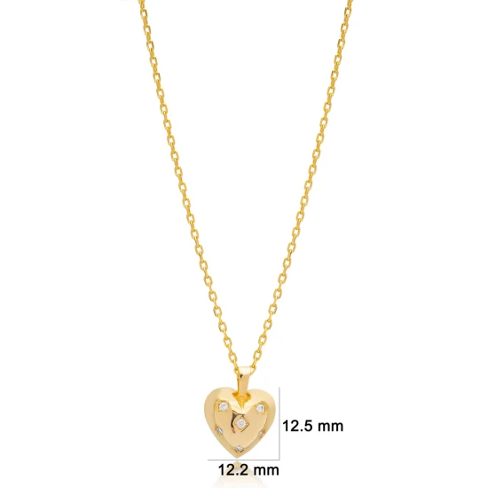 Turkish Cute Heart 925 Sterling Silver Necklace