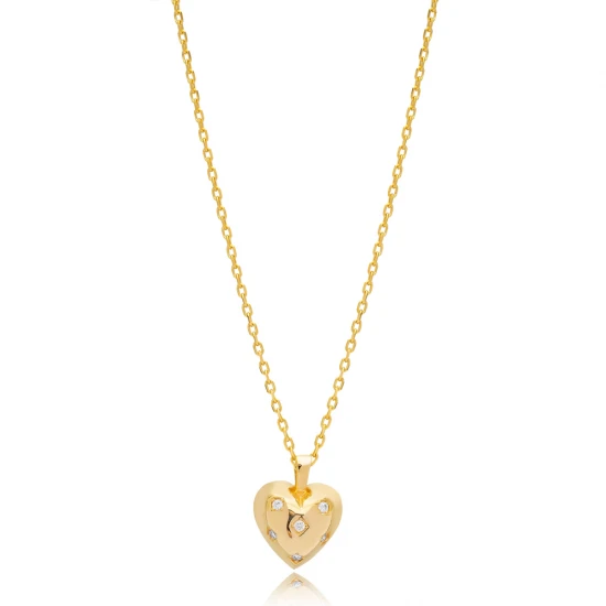 Turkish Cute Heart 925 Sterling Silver Necklace