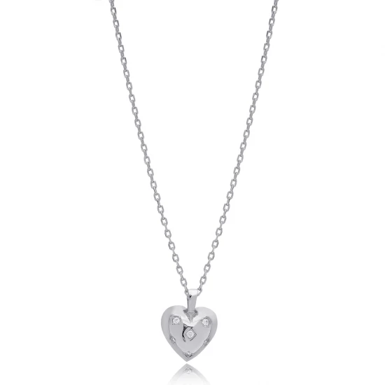 Turkish Cute Heart 925 Sterling Silver Necklace